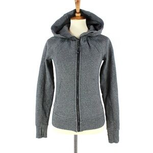 Lululemon Athletica Charcoal/ Dark Heather Grey Zip-Up Hoodie